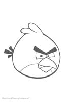 Angry Birds kleurplaat 1